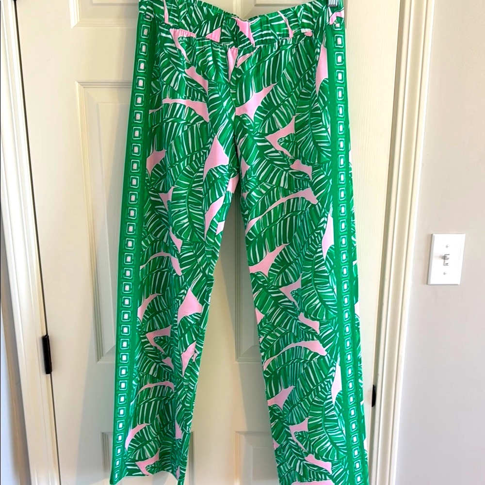 32" Bal Harbour Palazzo Pant - Conch Shell Pink Lets Go Bananas Engineered Pant
